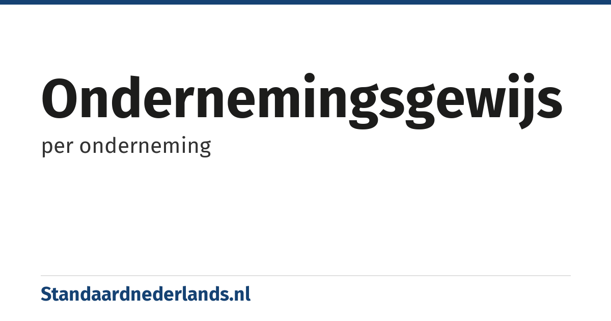 ondernemingsgewijs: per onderneming