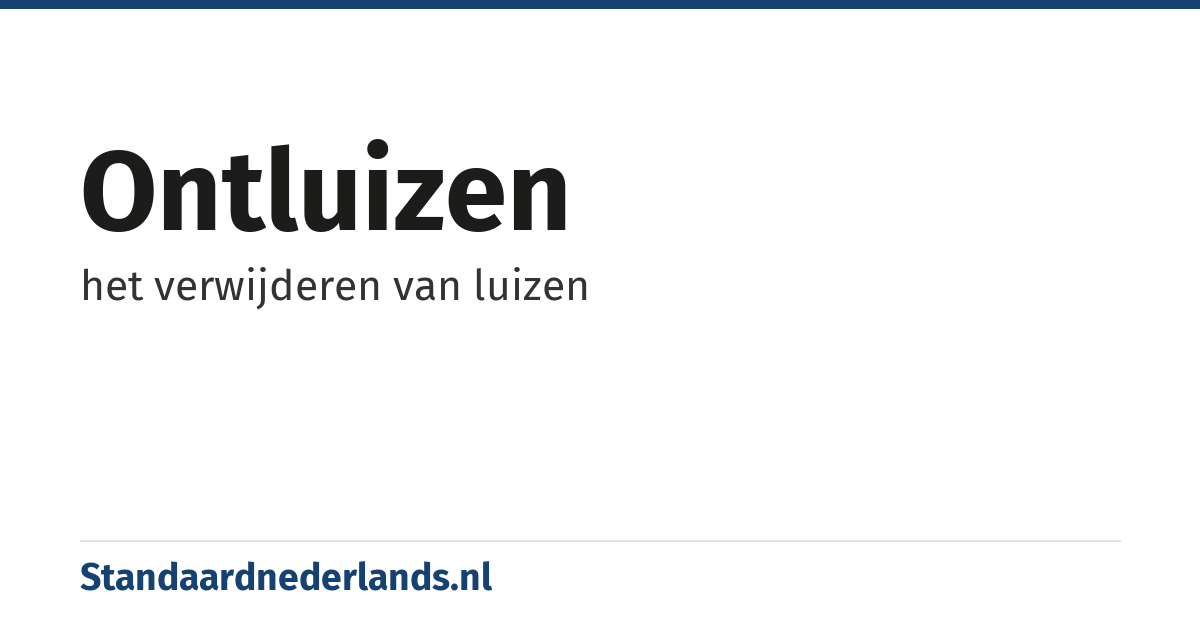 ontluizen: het verwijderen van luizen