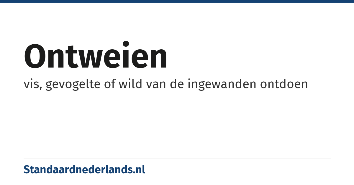 ontweien: vis, gevogelte of wild van de ingewanden ontdoen