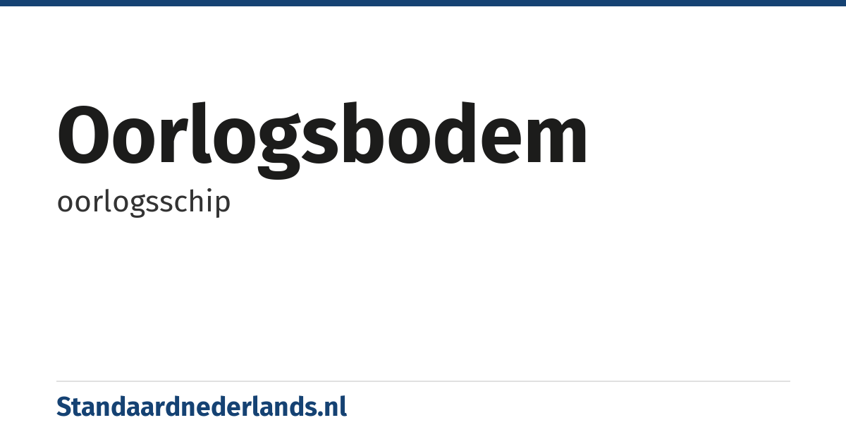 oorlogsbodem: oorlogsschip