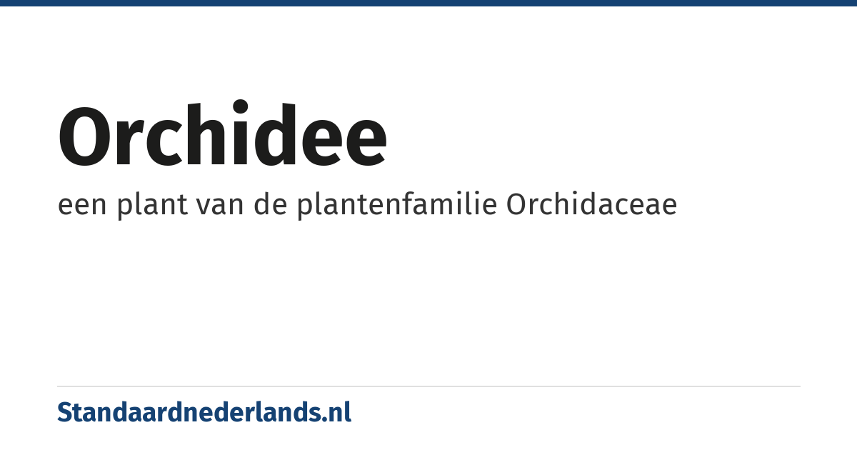 orchidee: een plant van de plantenfamilie Orchidaceae
