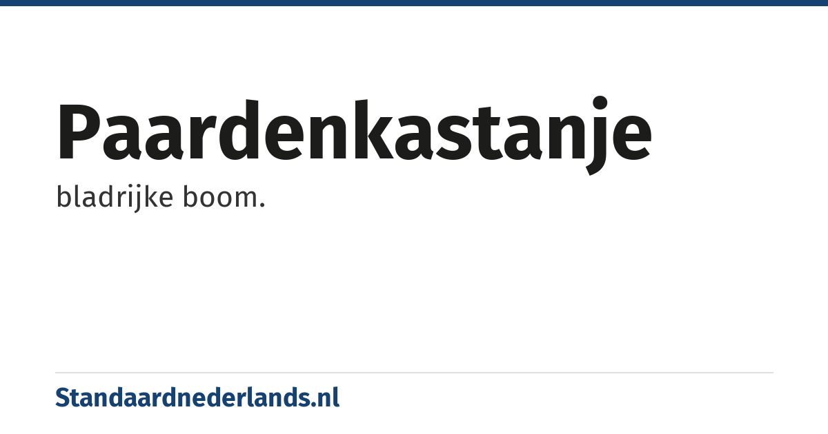 paardenkastanje: bladrijke boom.