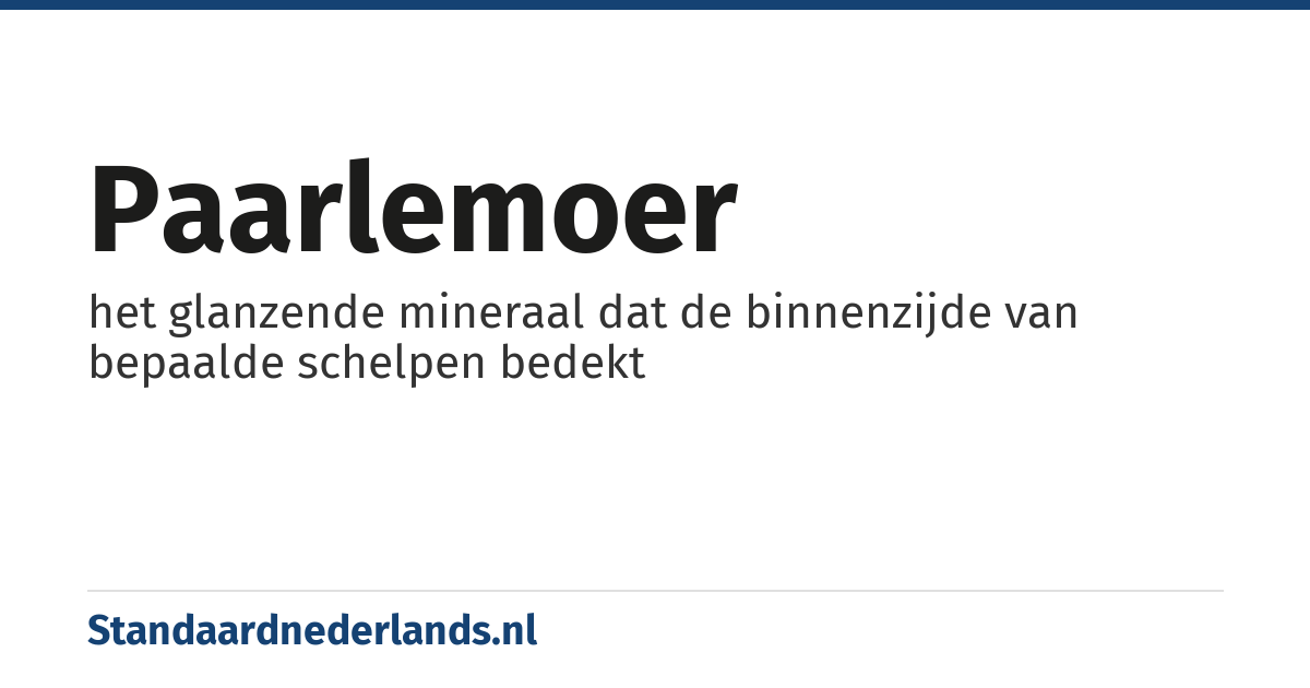 paarlemoer: het glanzende mineraal dat de binnenzijde van bepaalde schelpen bedekt