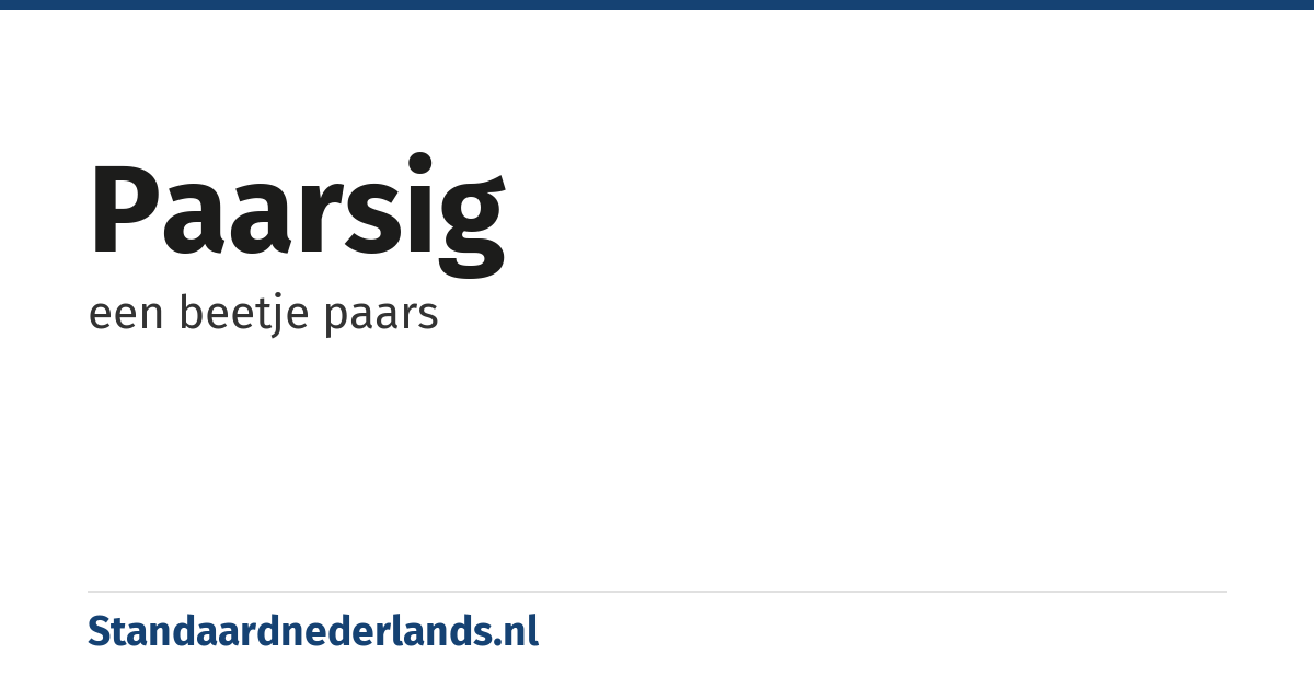 paarsig: een beetje paars