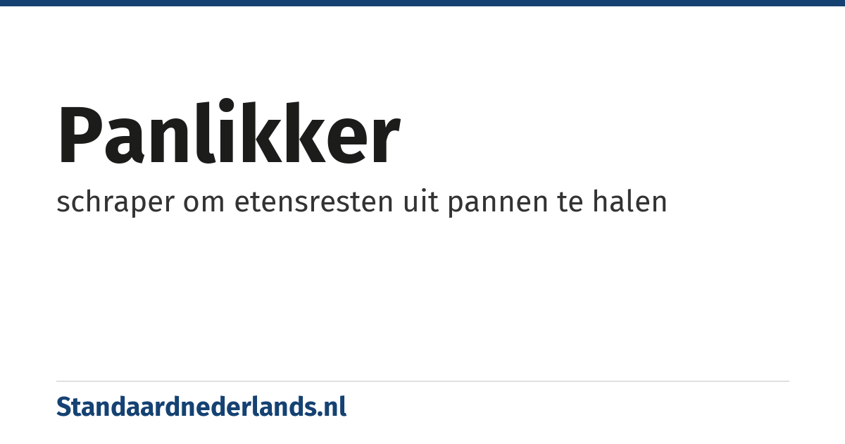 panlikker: schraper om etensresten uit pannen te halen