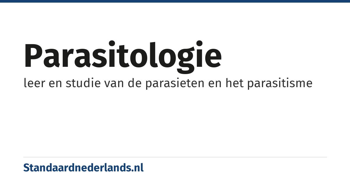 parasitologie: leer en studie van de parasieten en het parasitisme