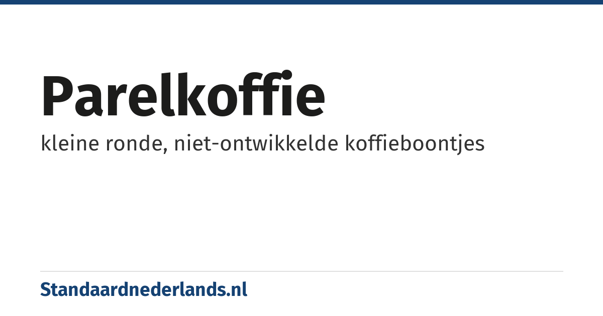 parelkoffie: kleine ronde, niet-ontwikkelde koffieboontjes