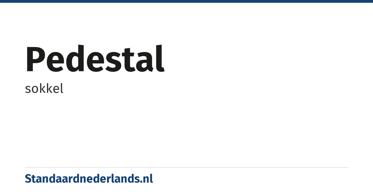 pedestal: sokkel