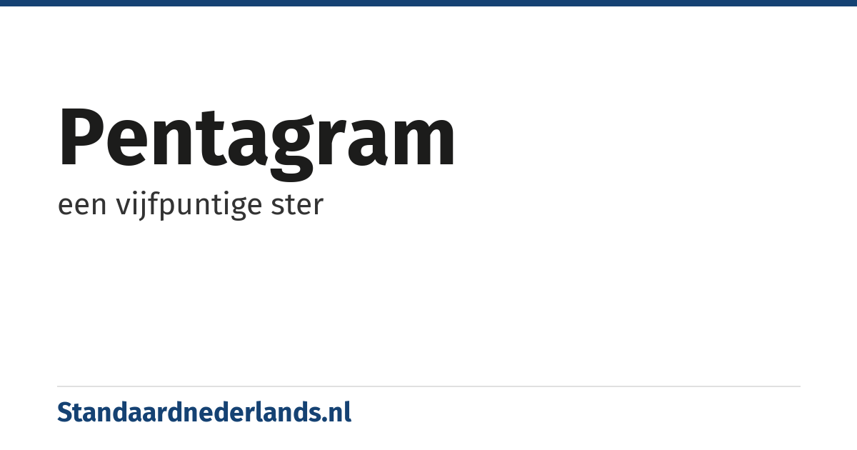pentagram: een vijfpuntige ster