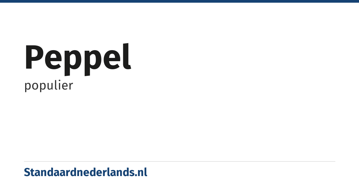 peppel: populier