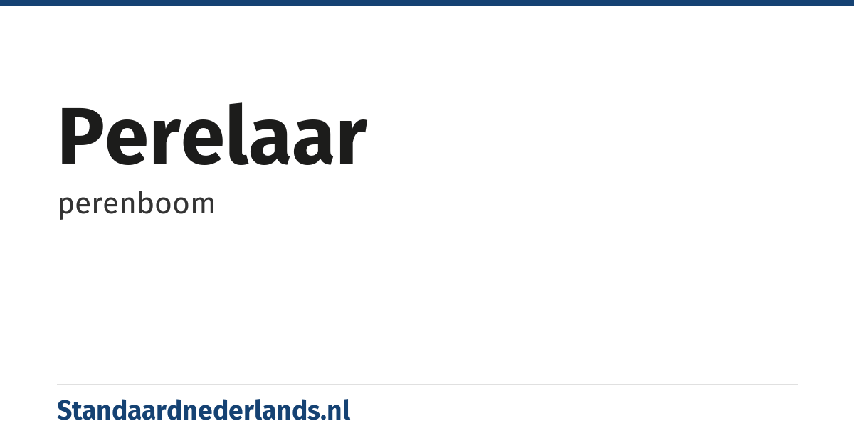 perelaar: perenboom