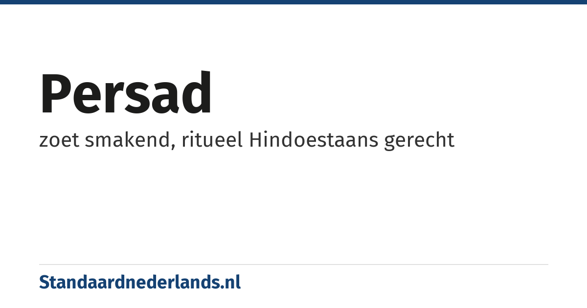 persad: zoet smakend, ritueel Hindoestaans gerecht