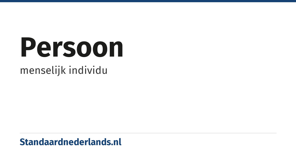 persoon: menselijk individu