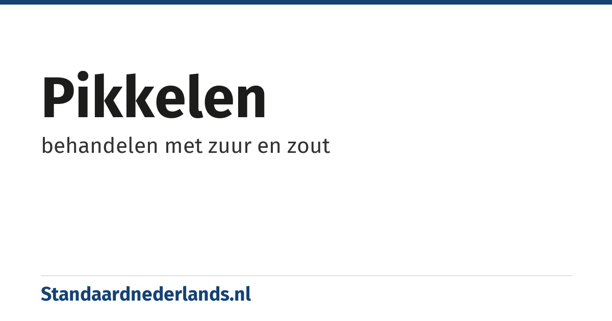 pikkelen: behandelen met zuur en zout