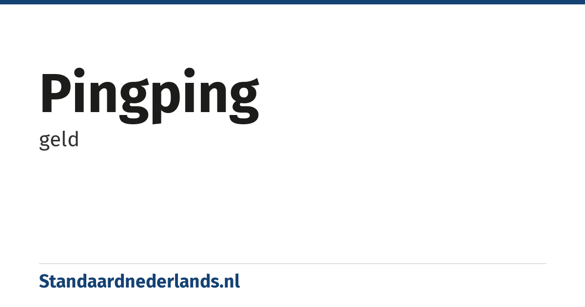pingping: geld