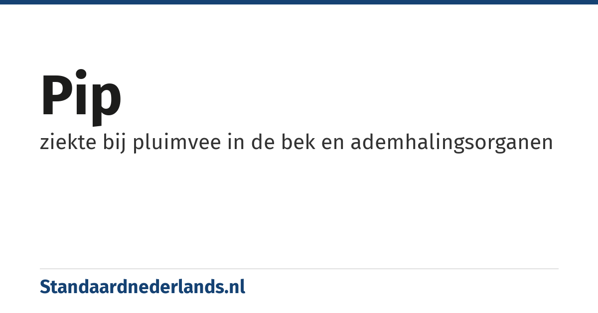 pip: ziekte bij pluimvee in de bek en ademhalingsorganen