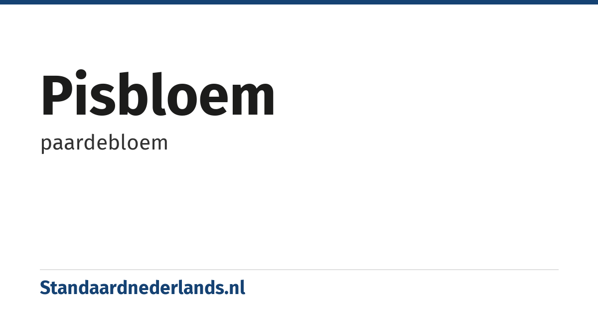 pisbloem: paardebloem