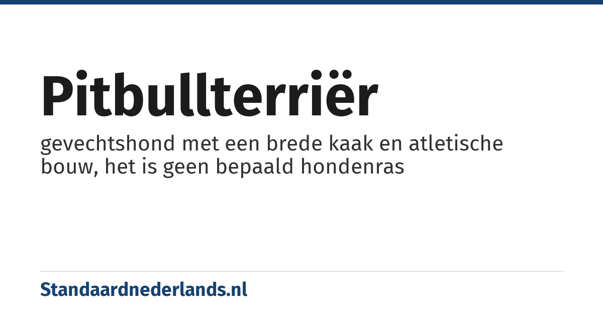 pitbullterriër: gevechtshond met een brede kaak en atletische bouw, het is geen bepaald hondenras