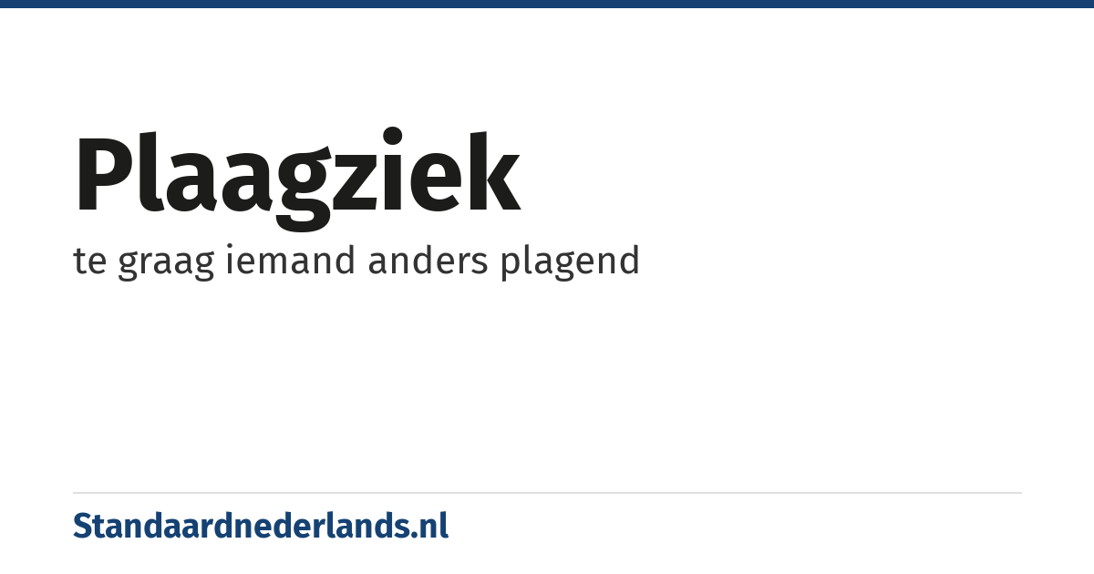 plaagziek: te graag iemand anders plagend