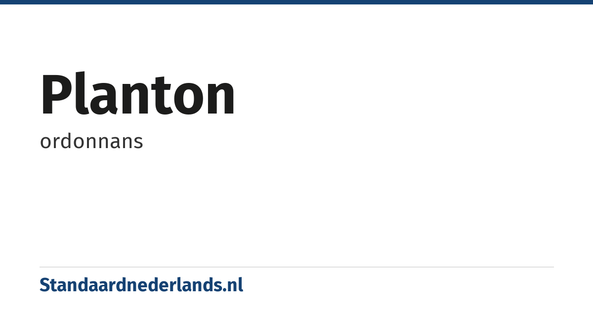 planton: ordonnans