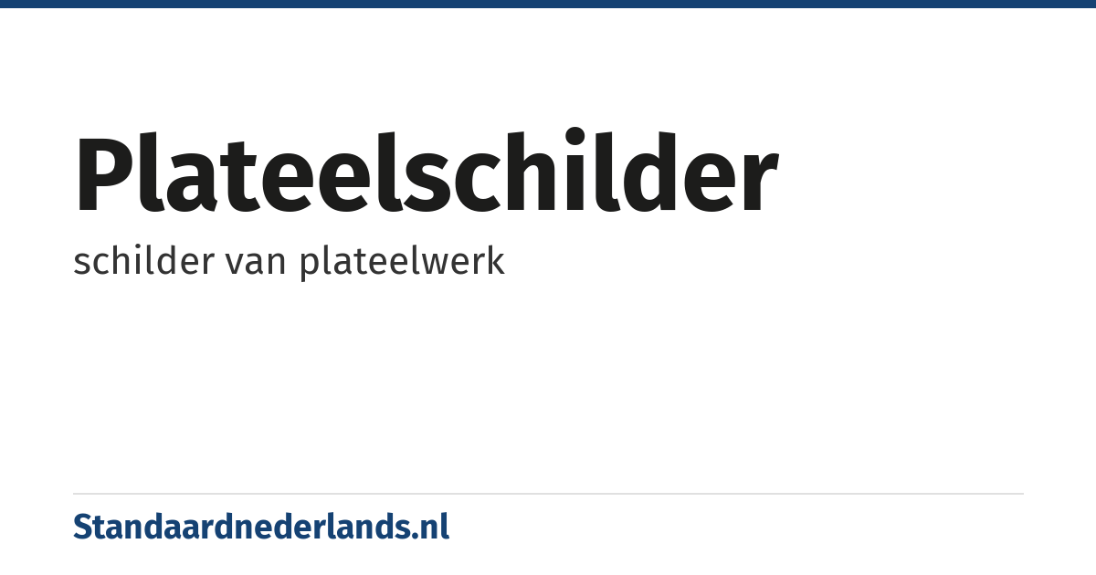 plateelschilder: schilder van plateelwerk