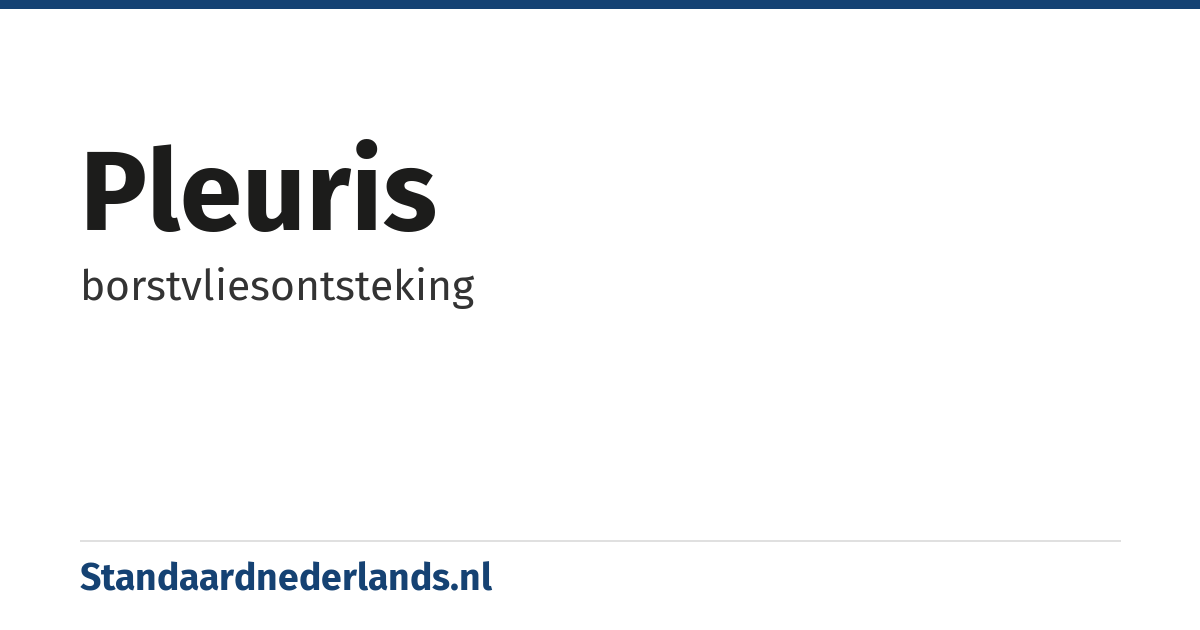 pleuris: borstvliesontsteking