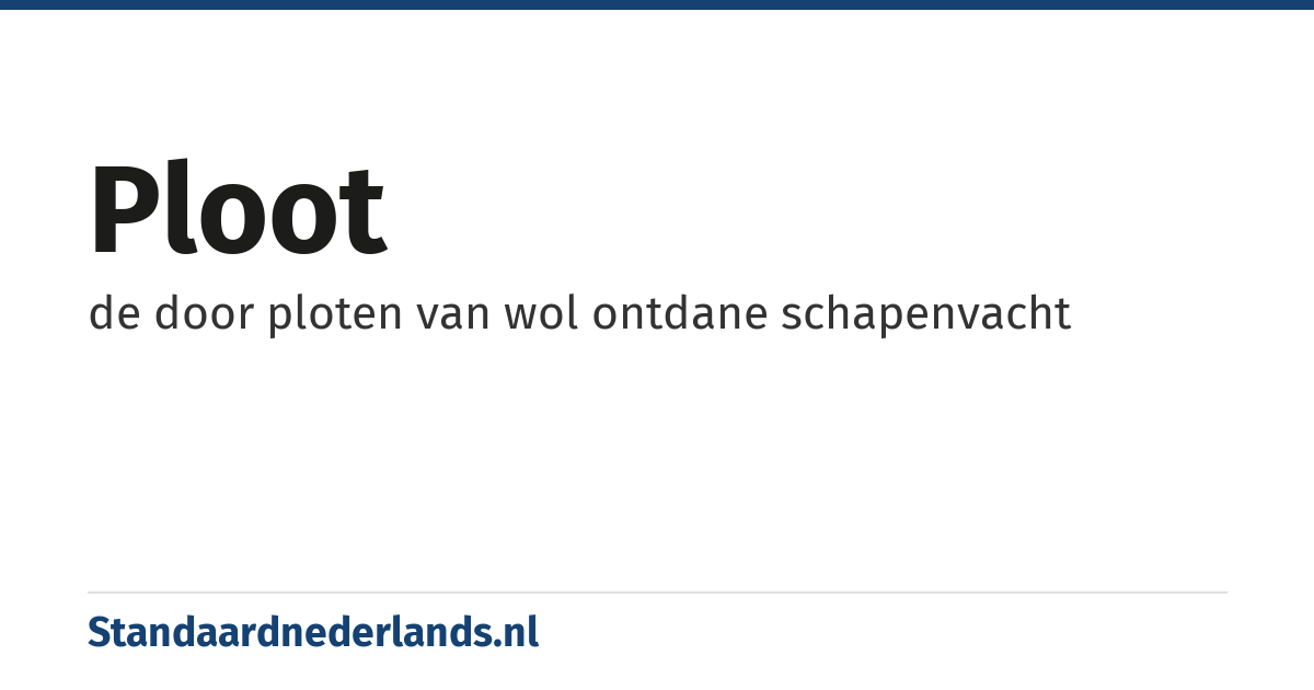 ploot: de door ploten van wol ontdane schapenvacht