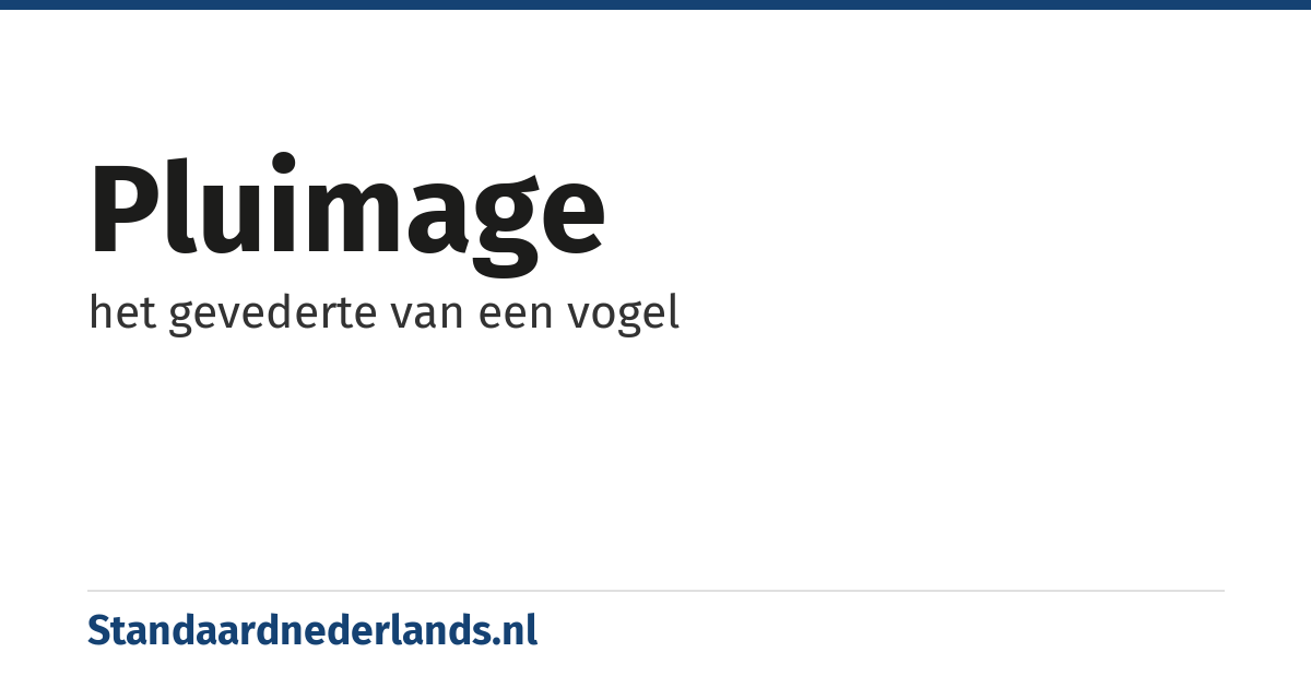 pluimage: het gevederte van een vogel