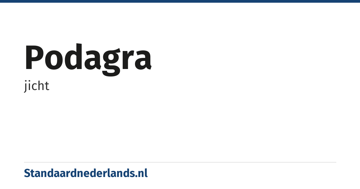 podagra: jicht