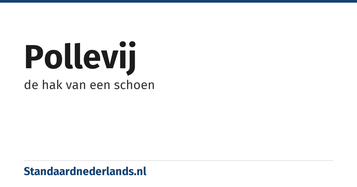 pollevij: de hak van een schoen