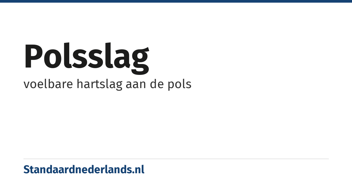 polsslag: voelbare hartslag aan de pols
