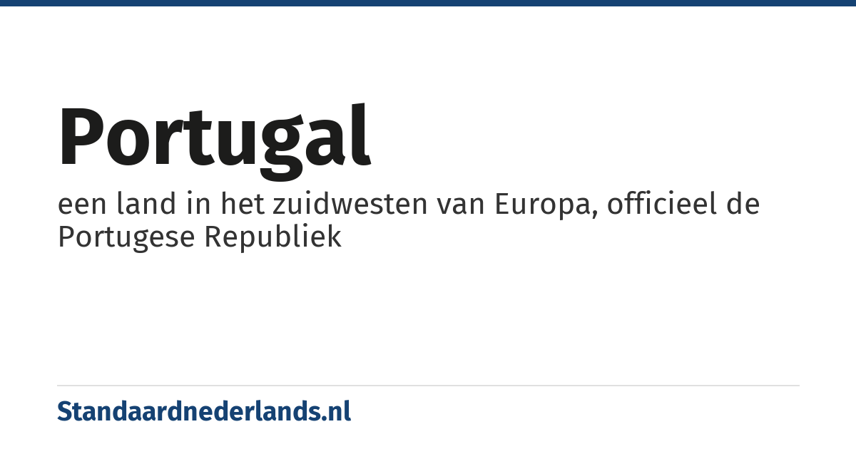 Portugal: een land in het zuidwesten van Europa, officieel de Portugese Republiek