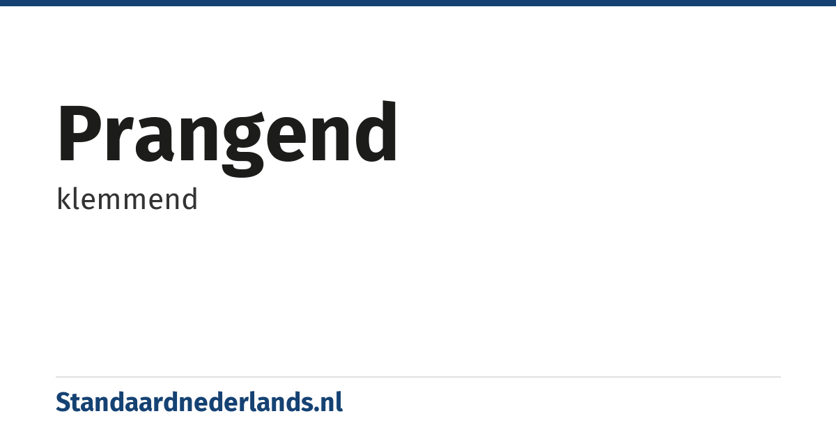 prangend: klemmend