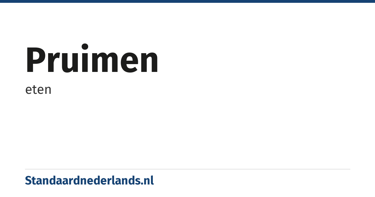 pruimen: eten