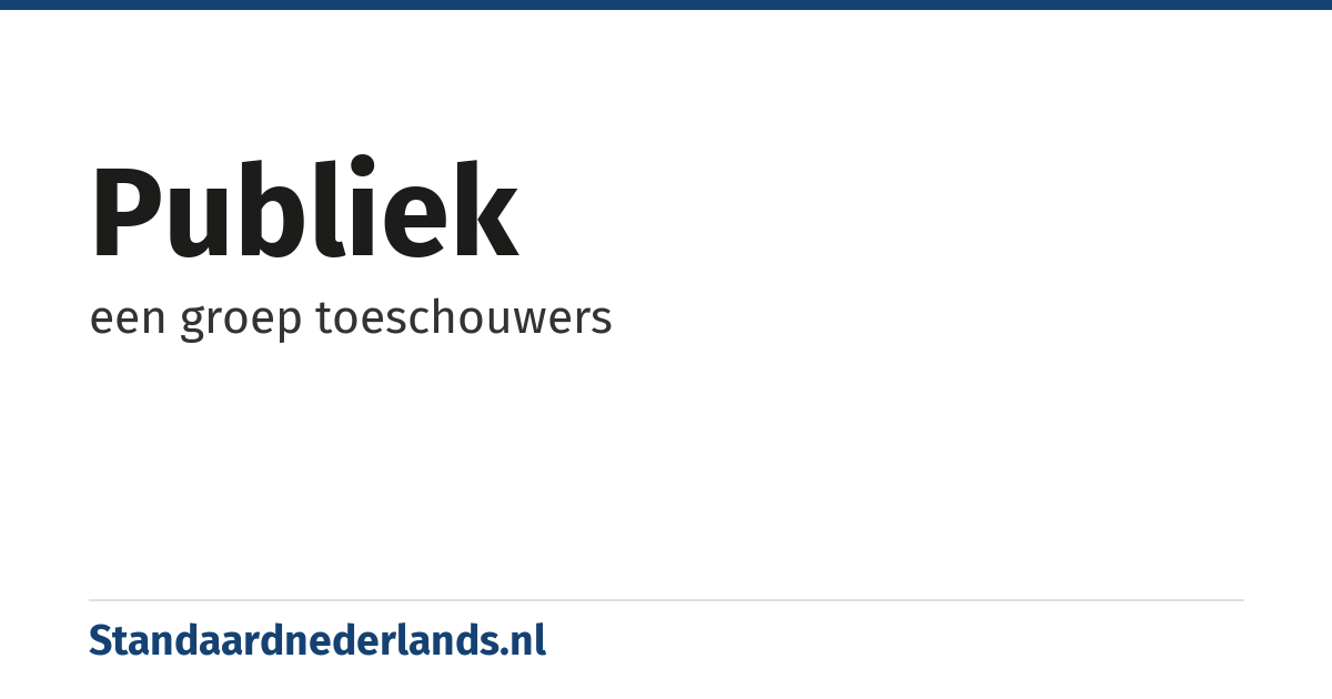 publiek: een groep toeschouwers