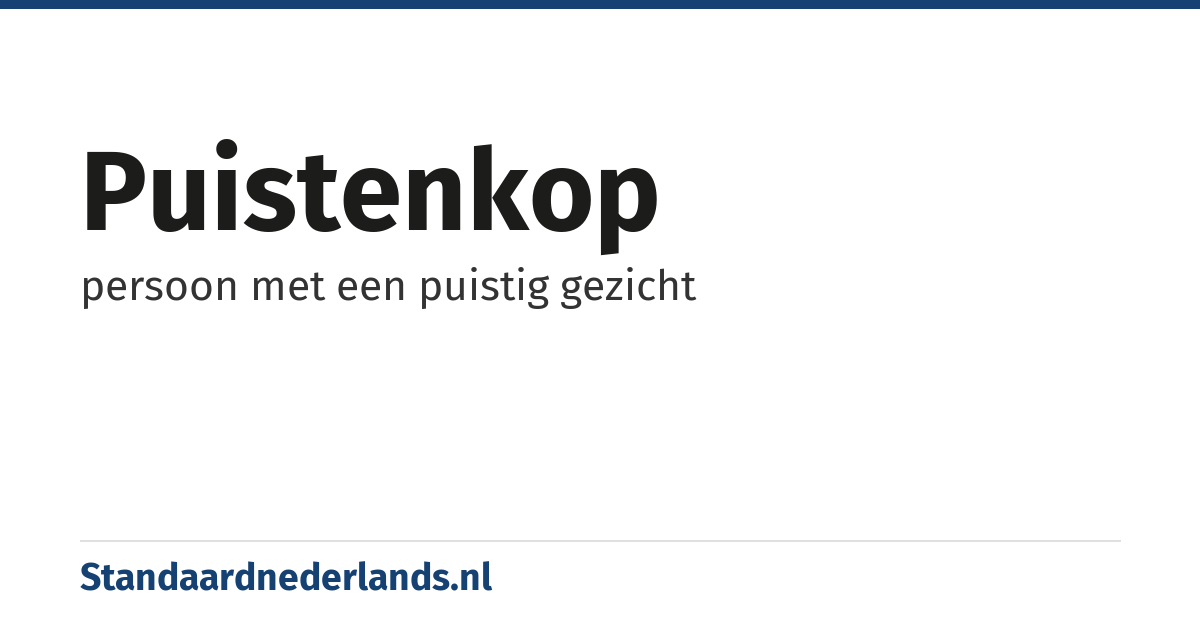 puistenkop: persoon met een puistig gezicht