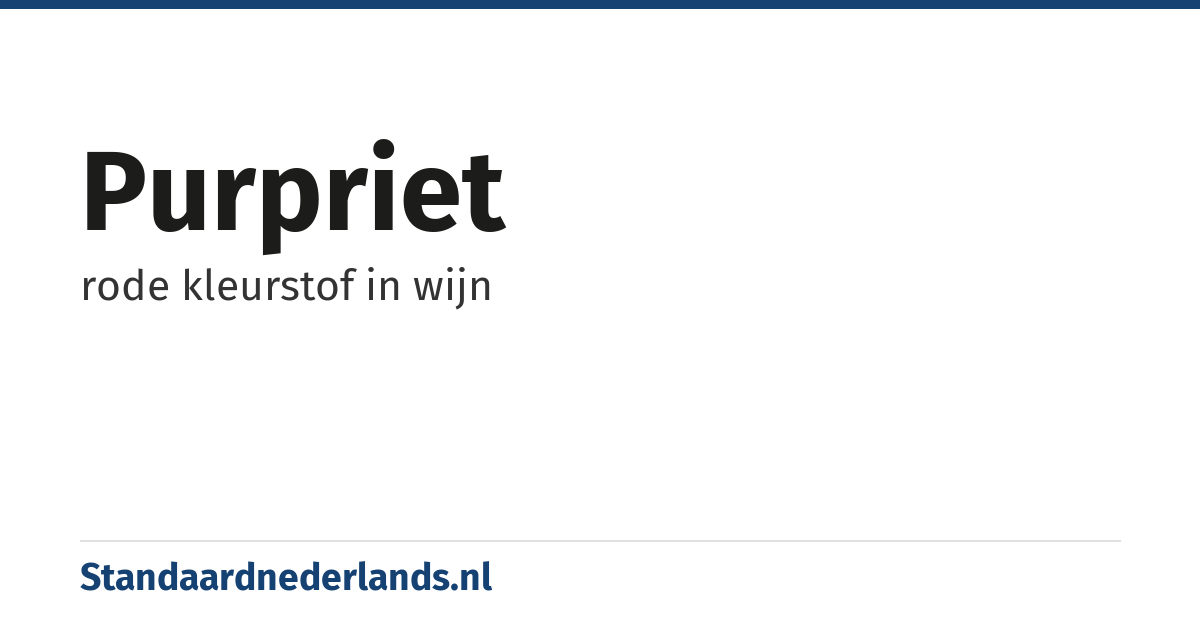 purpriet: rode kleurstof in wijn