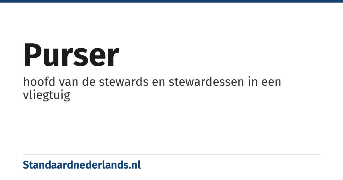 purser: hoofd van de stewards en stewardessen in een vliegtuig