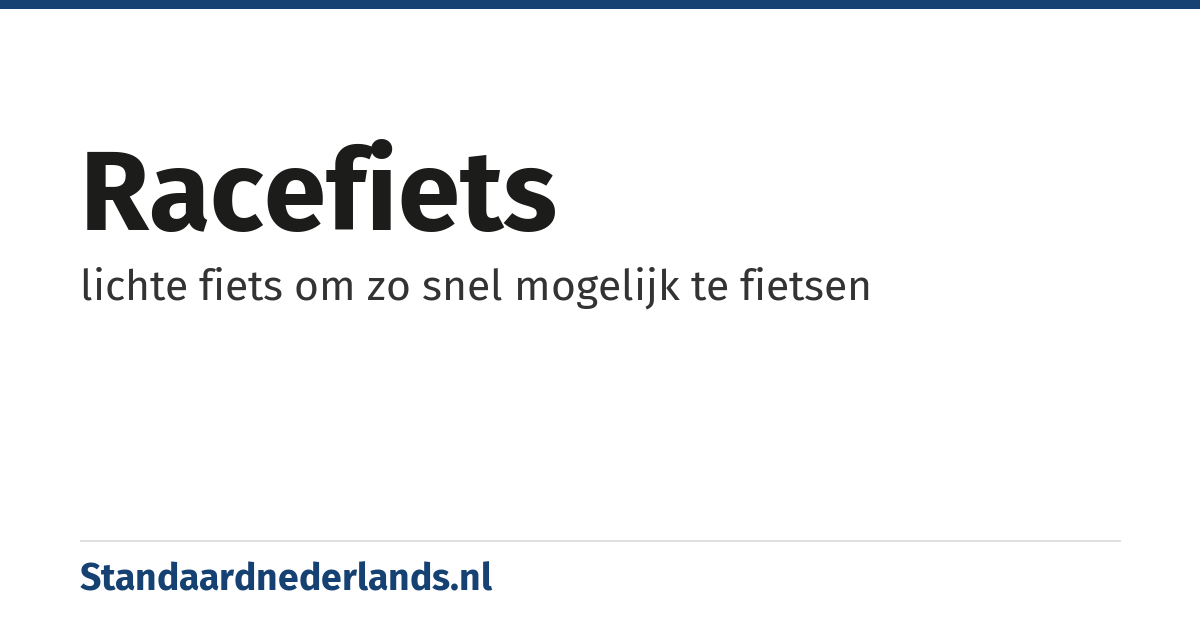 racefiets: lichte fiets om zo snel mogelijk te fietsen