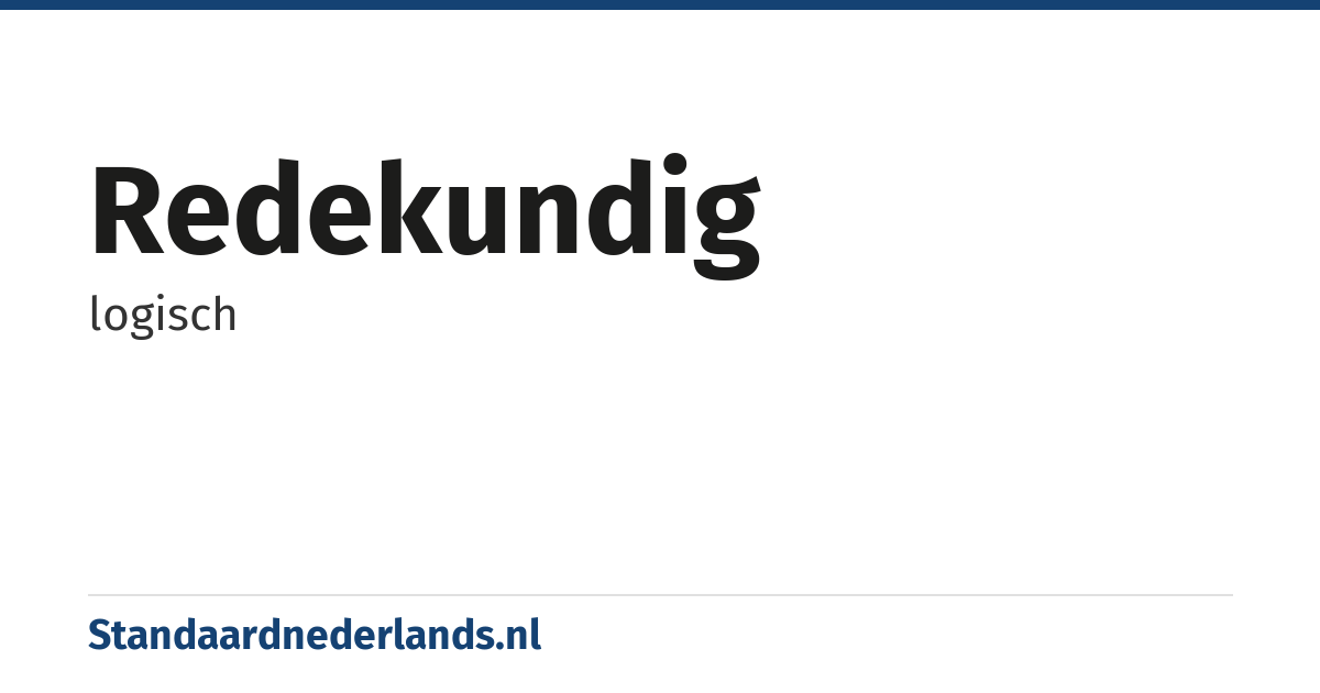 redekundig: logisch