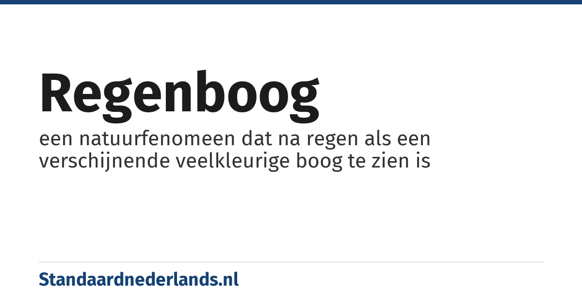 regenboog: een natuurfenomeen dat na regen als een verschijnende veelkleurige boog te zien is