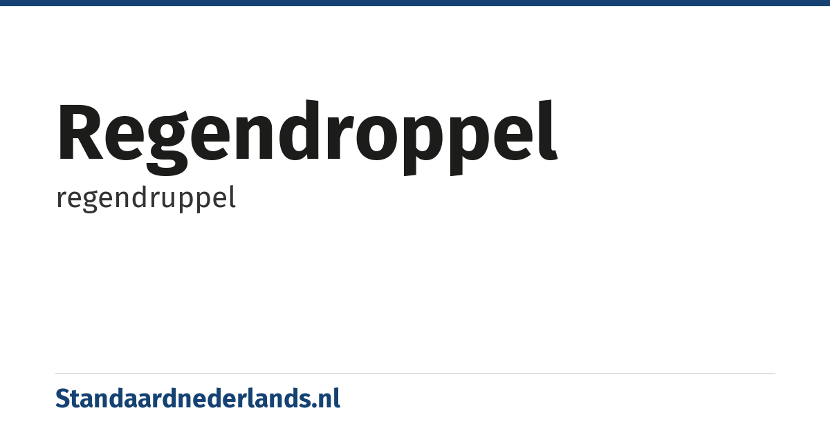 regendroppel: regendruppel