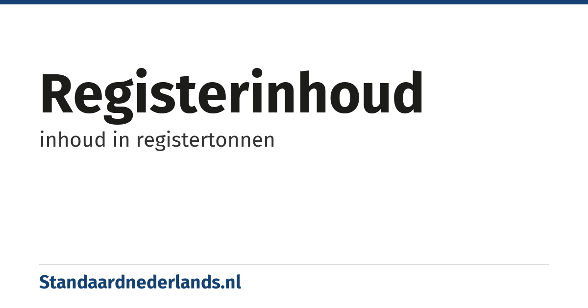 registerinhoud: inhoud in registertonnen