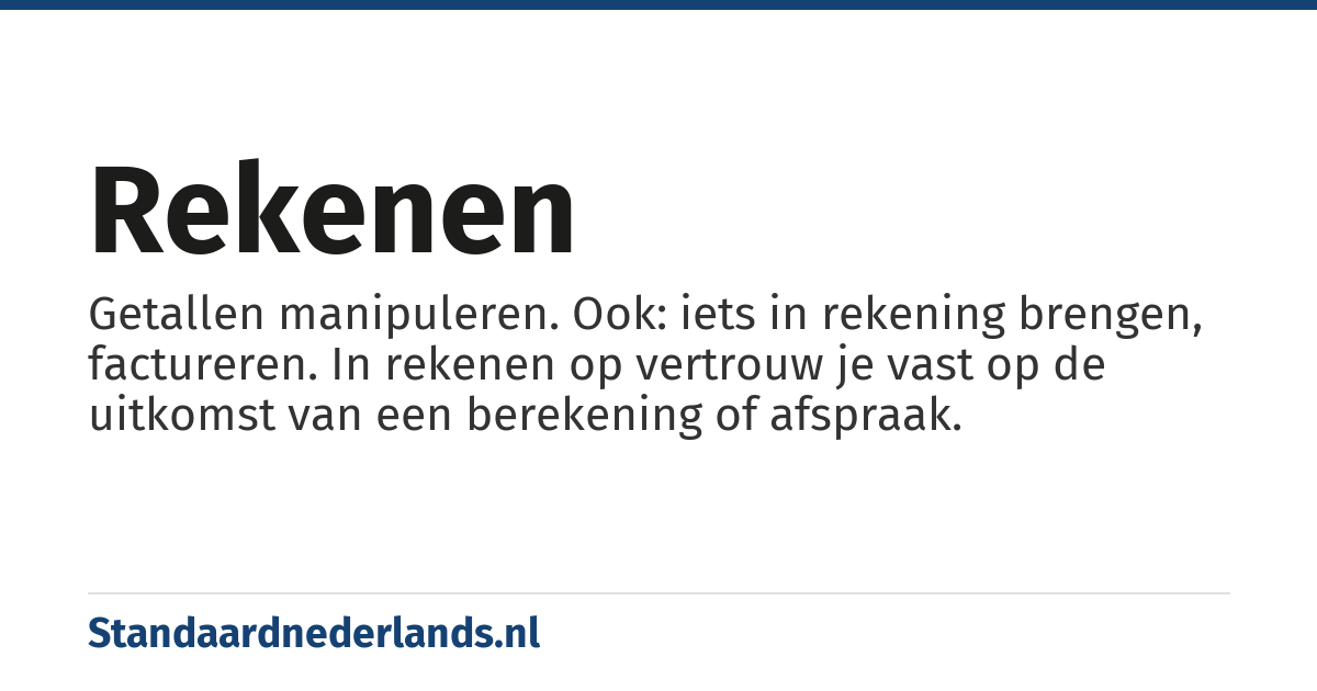 rekenen: getallen manipuleren