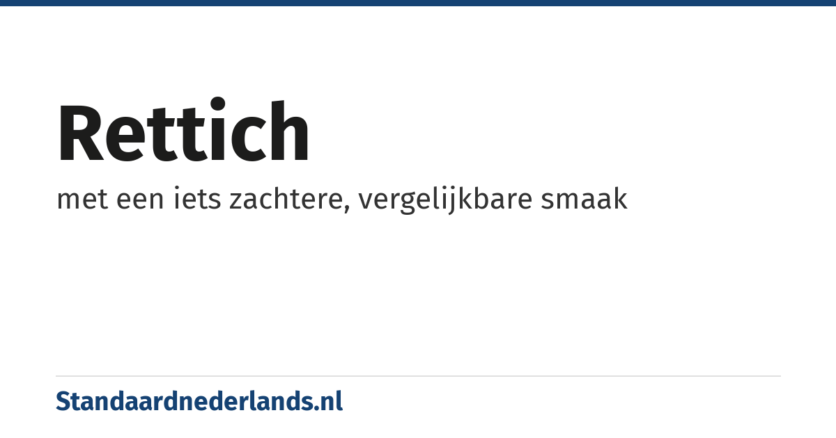 rettich: met een iets zachtere, vergelijkbare smaak