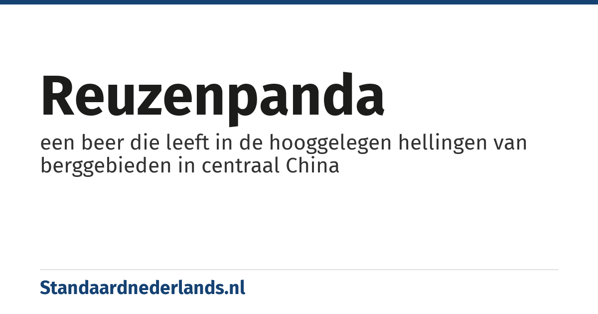 reuzenpanda: een beer die leeft in de hooggelegen hellingen van berggebieden in centraal China