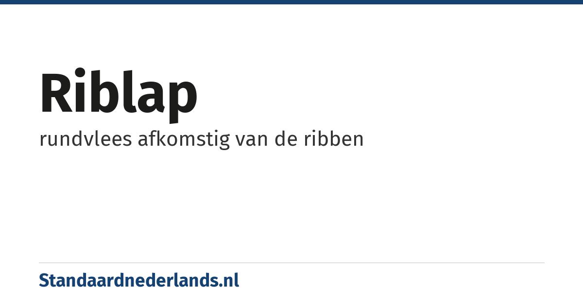 riblap: rundvlees afkomstig van de ribben