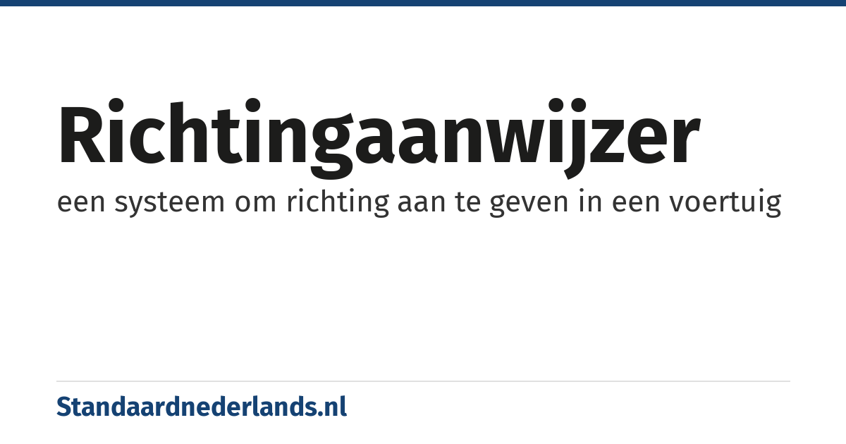 richtingaanwijzer: een systeem om richting aan te geven in een voertuig