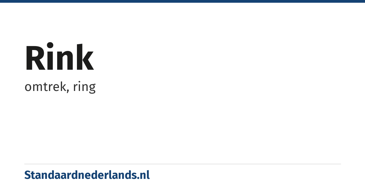 rink: omtrek, ring
