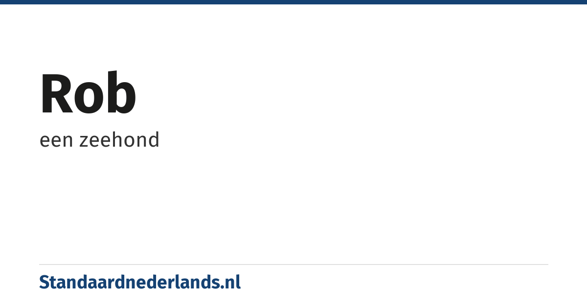 rob: een zeehond